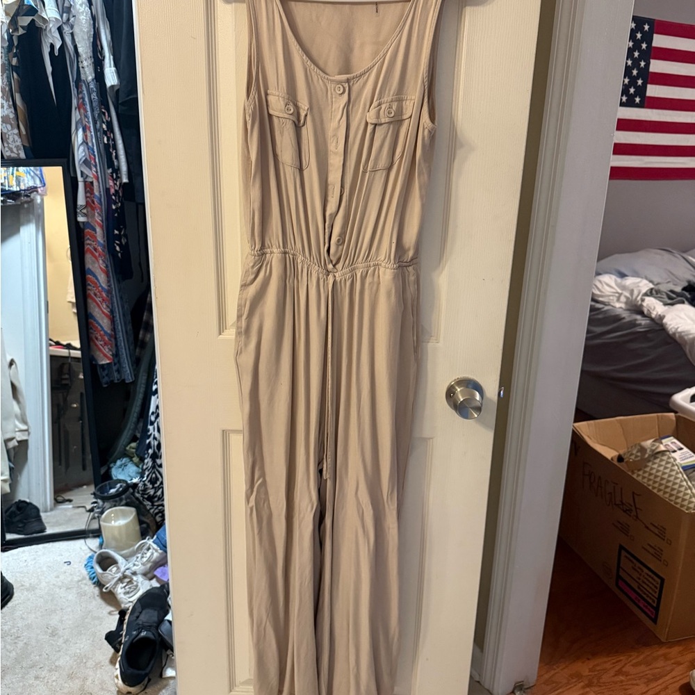 Women's Tan Jumpsuit